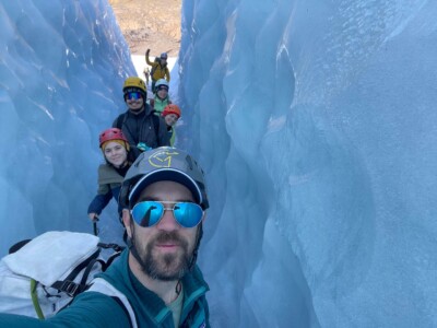 happy group on a hiking trip to Skaftafell