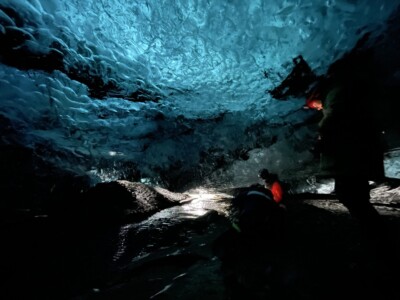 inside an ice cave Skeiðarajökull