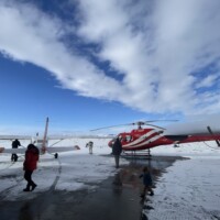 helicopter getting ready for take off